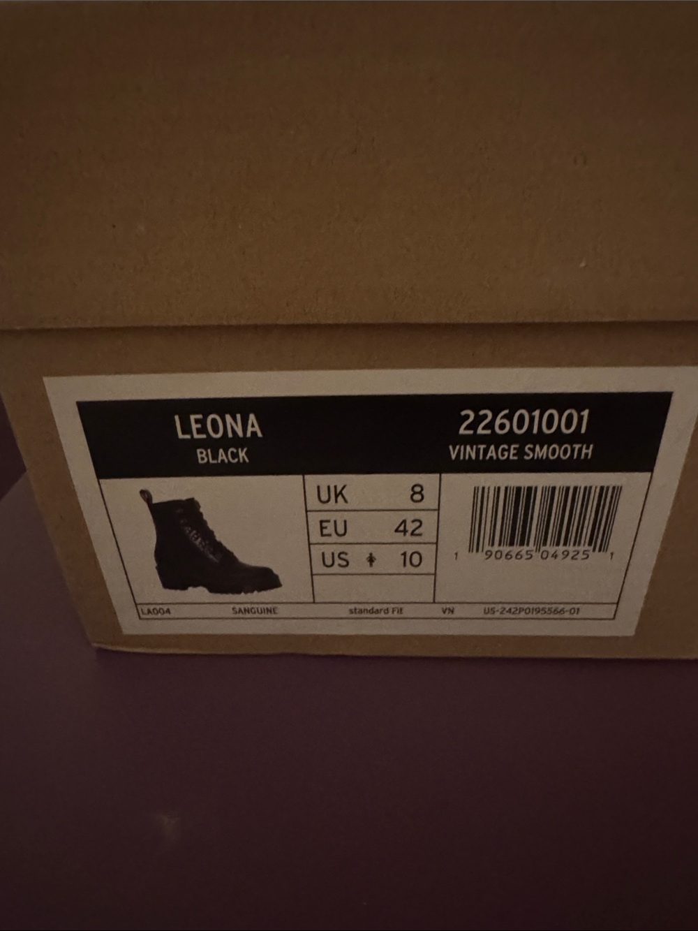 Dr. Martens Black Lace-Up Platform Combat Boot with Bronze Hardware - Picture 3 of 5